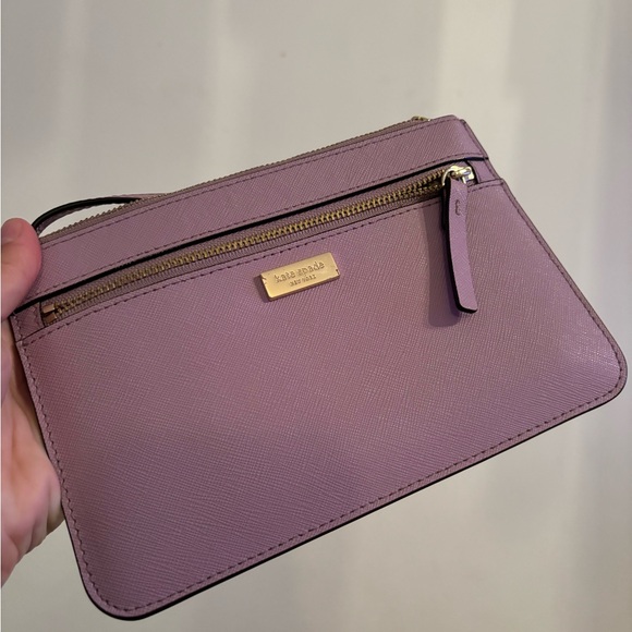 Kate Spade purple wristlet purse - Picture 1 of 10